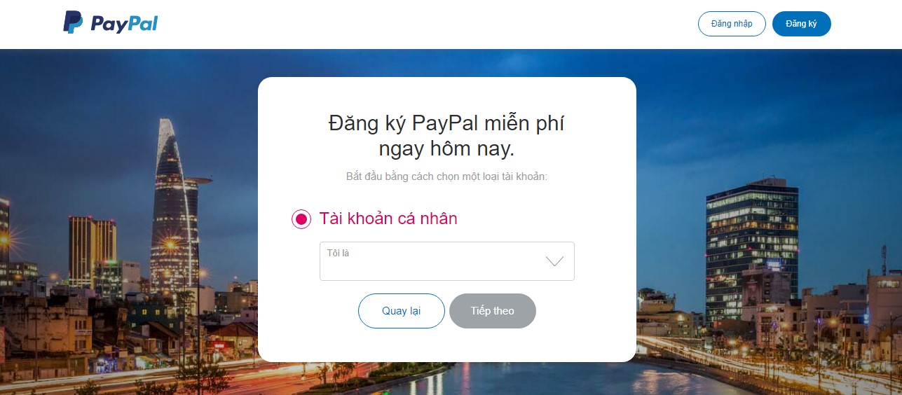 Hướng dẫn cách đăng ký tài khoản PayPal
